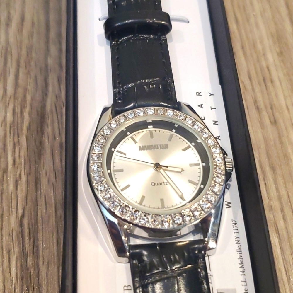 ⚜️BLACK LEATHER WATCH